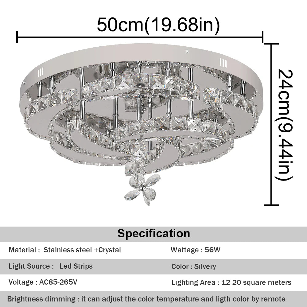 Vetrulus Modern K9 Crystal LED Ceiling Chandelier
