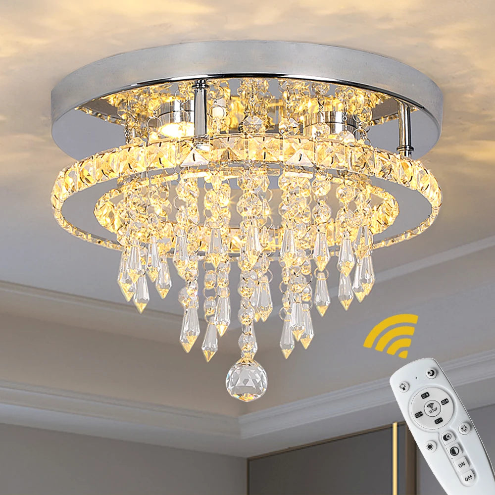 VETRULUS Modern Crystal LED Smart Ceiling Pendant Lamp