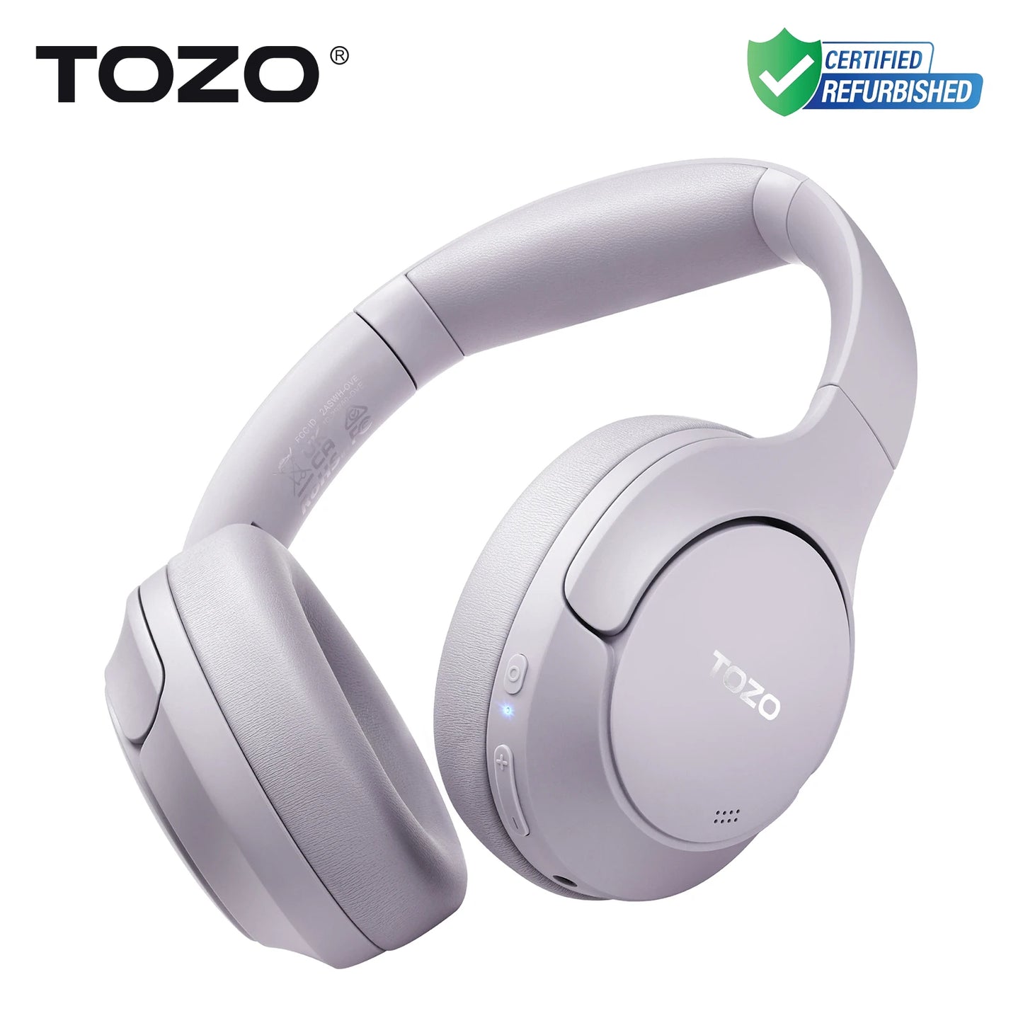TOZO Hi Res Over Ear Headphones With Mic Hybrid ANC