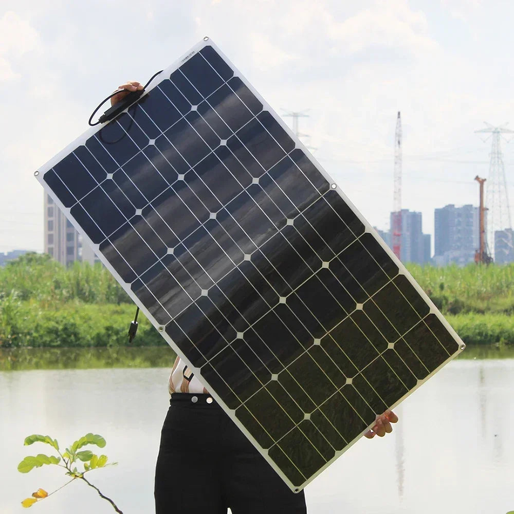 ASUNERGE 12V Flexible Monocrystalline Solar Panel