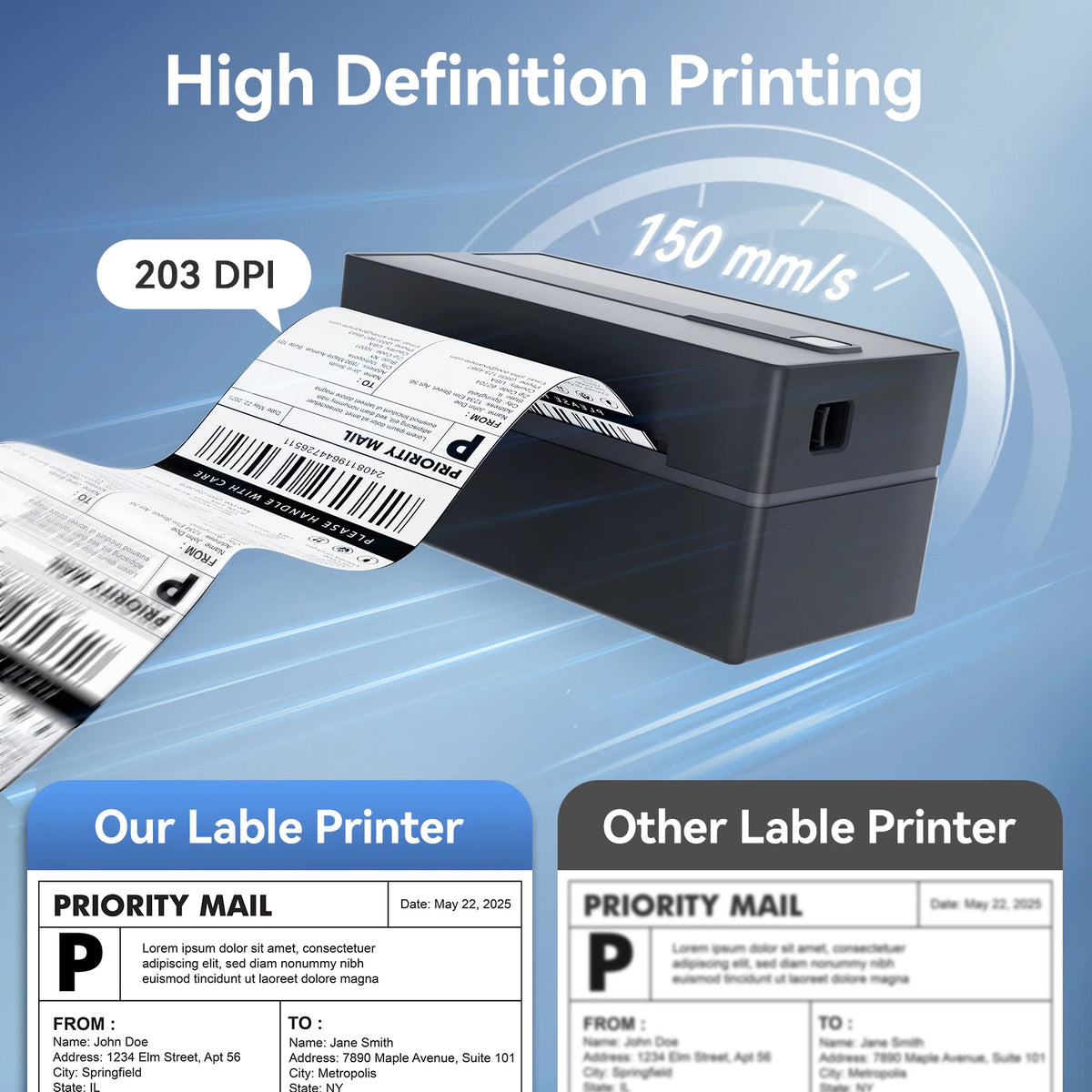 TakeYou Portable Thermal Label Printer Bluetooth Connectivity