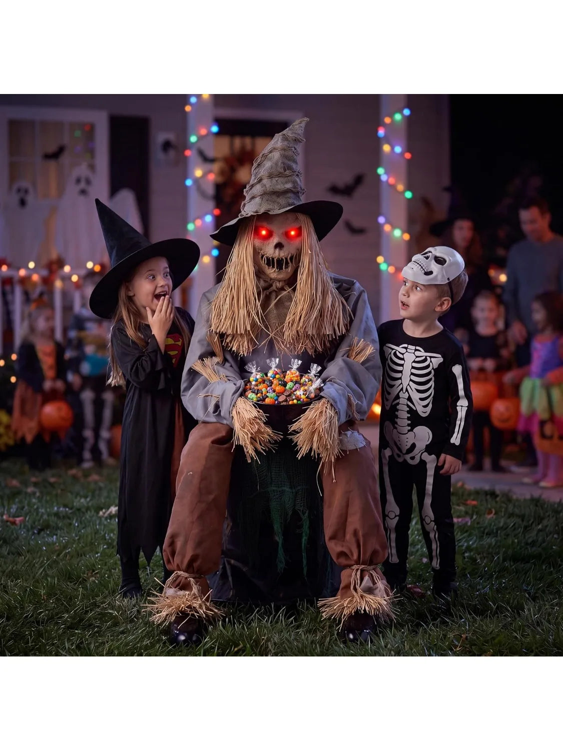 Joyfy Animatronic Scarecrow Halloween Outdoor Prop