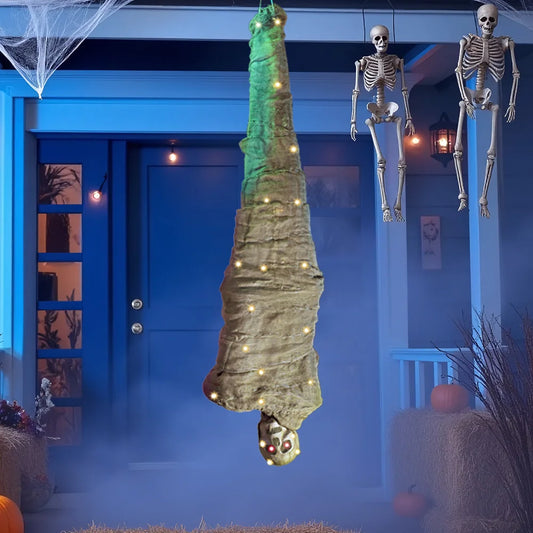 Animated Halloween Corpse Prop With Led Lights And Sound