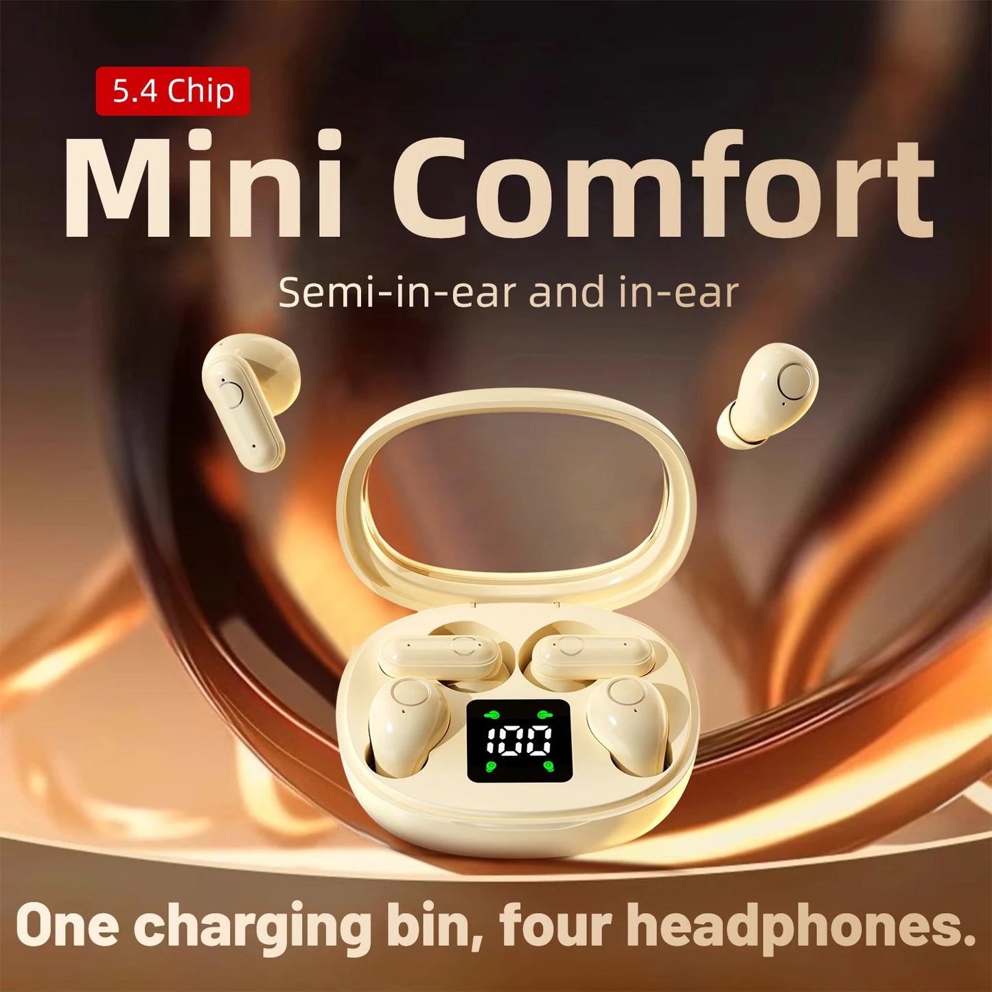 SHUKE Mini Noise Canceling Wireless Bluetooth Earbuds