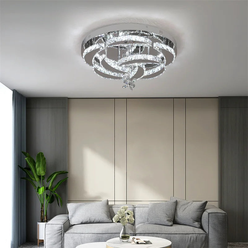 GreeLustr Crystal LED Pendant Ceiling Light Chandelier