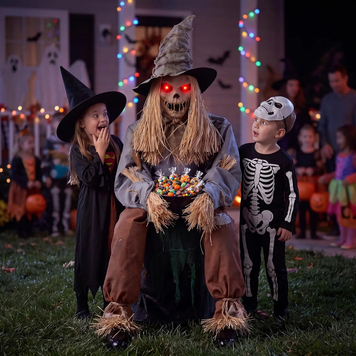 Joyfy Animatronic Scarecrow Halloween Outdoor Prop