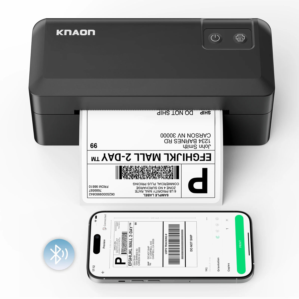 Knaon Bluetooth Thermal Shipping Label Printer