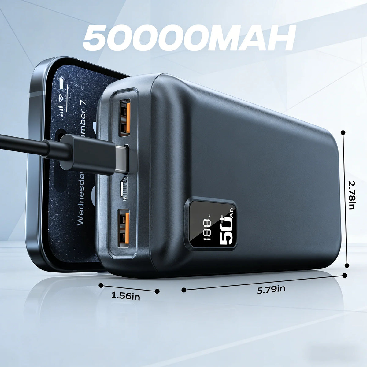 Hganus Fast Charge Digital Display Power Bank