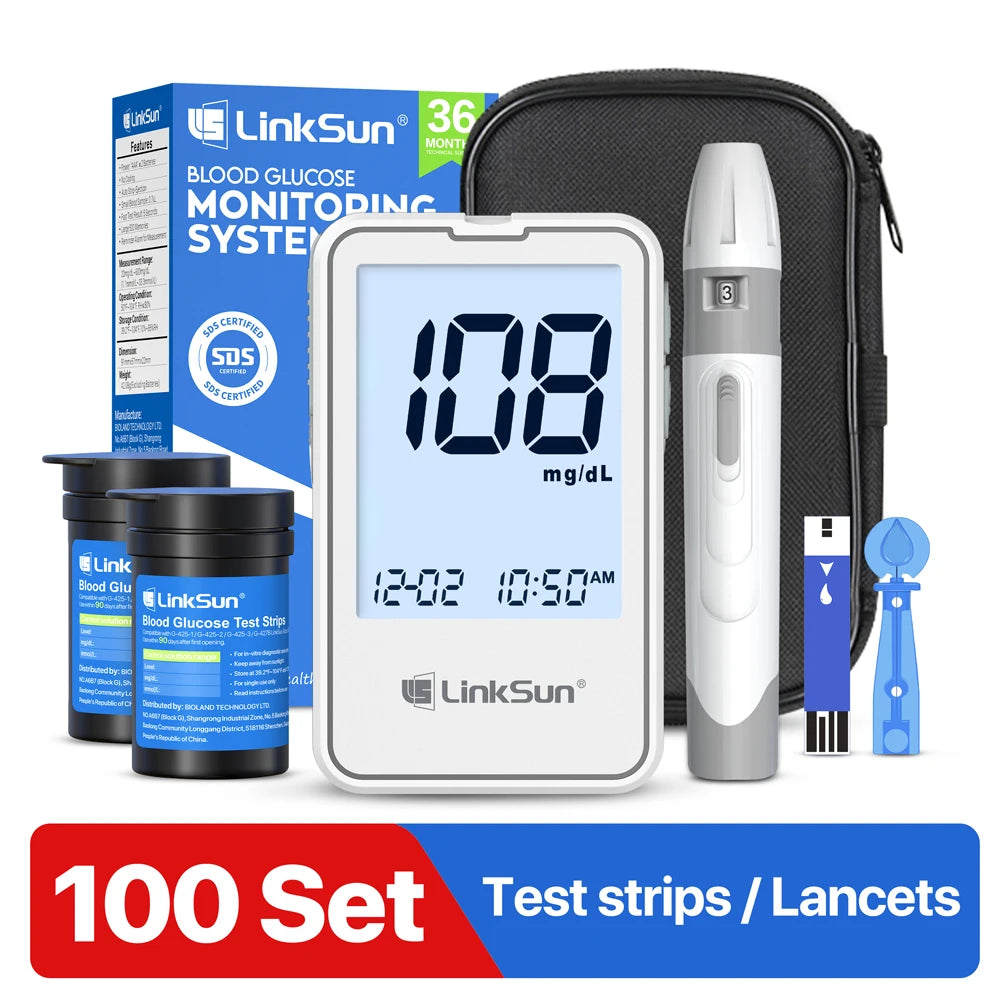 Linksun G-425-3 Blood Glucose Meter Glucometer Kit