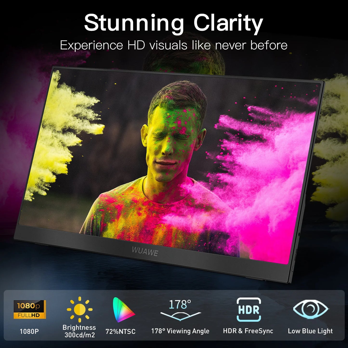 Portable Laptop Monitor 1080P USB C HDMI HDR