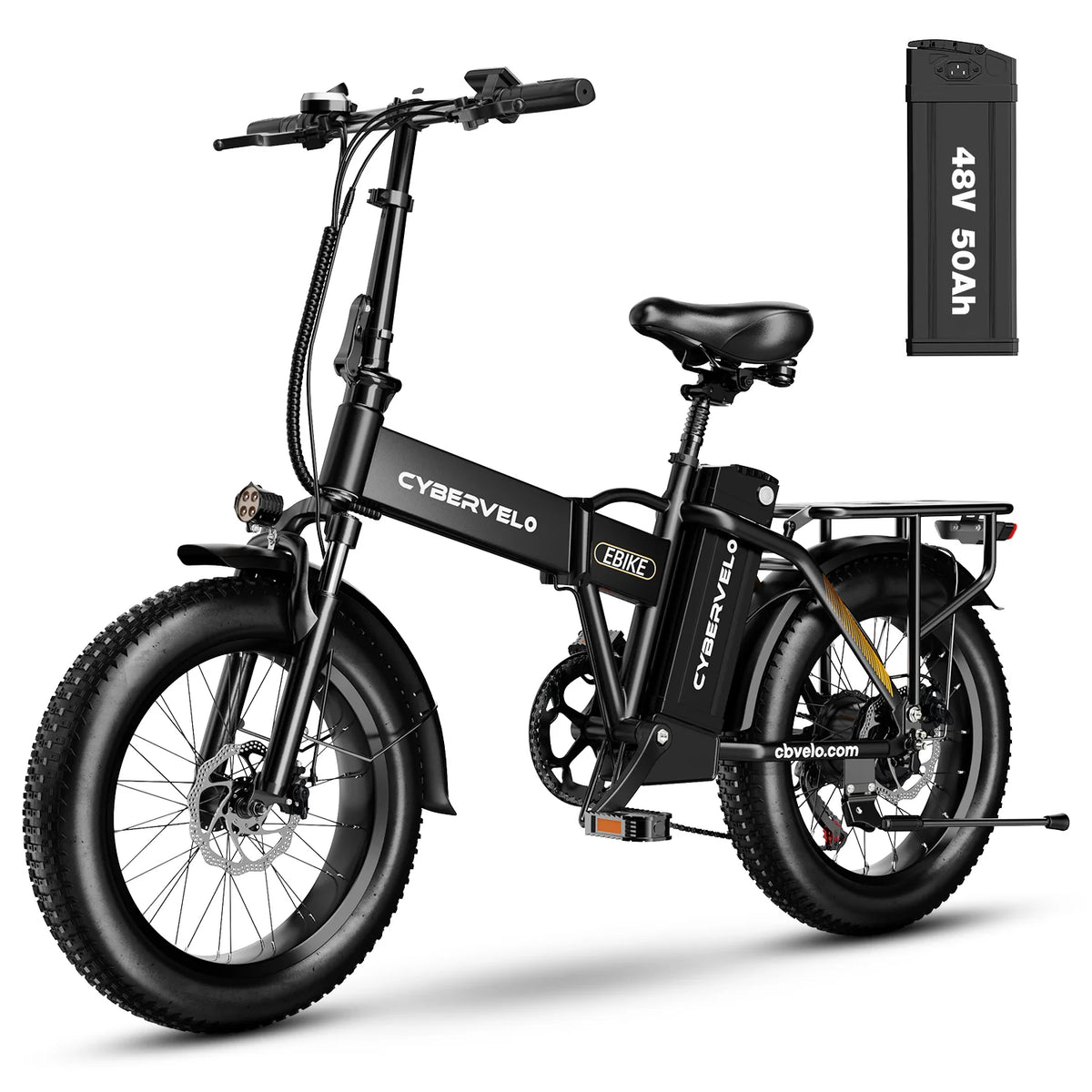 Cybervelo Folding Fat Tire Electric Bike