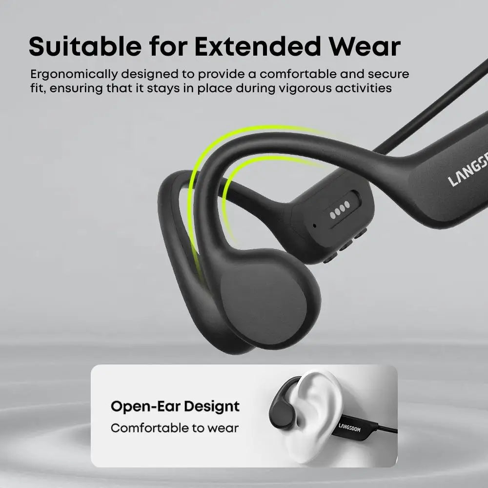 IPX8 Waterproof Bone Conduction Bluetooth Earbuds 32GB
