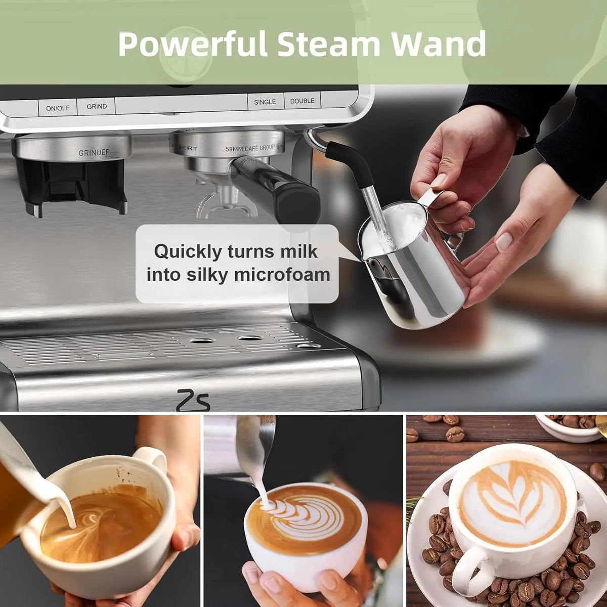 Professional 20 Bar Espresso Machine With Grinder