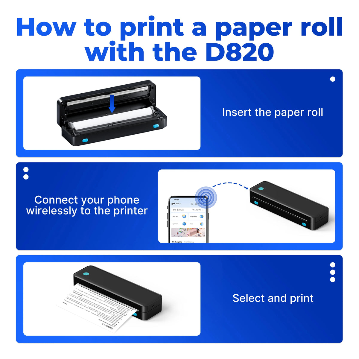 POLONO Portable Inkless Thermal Printer