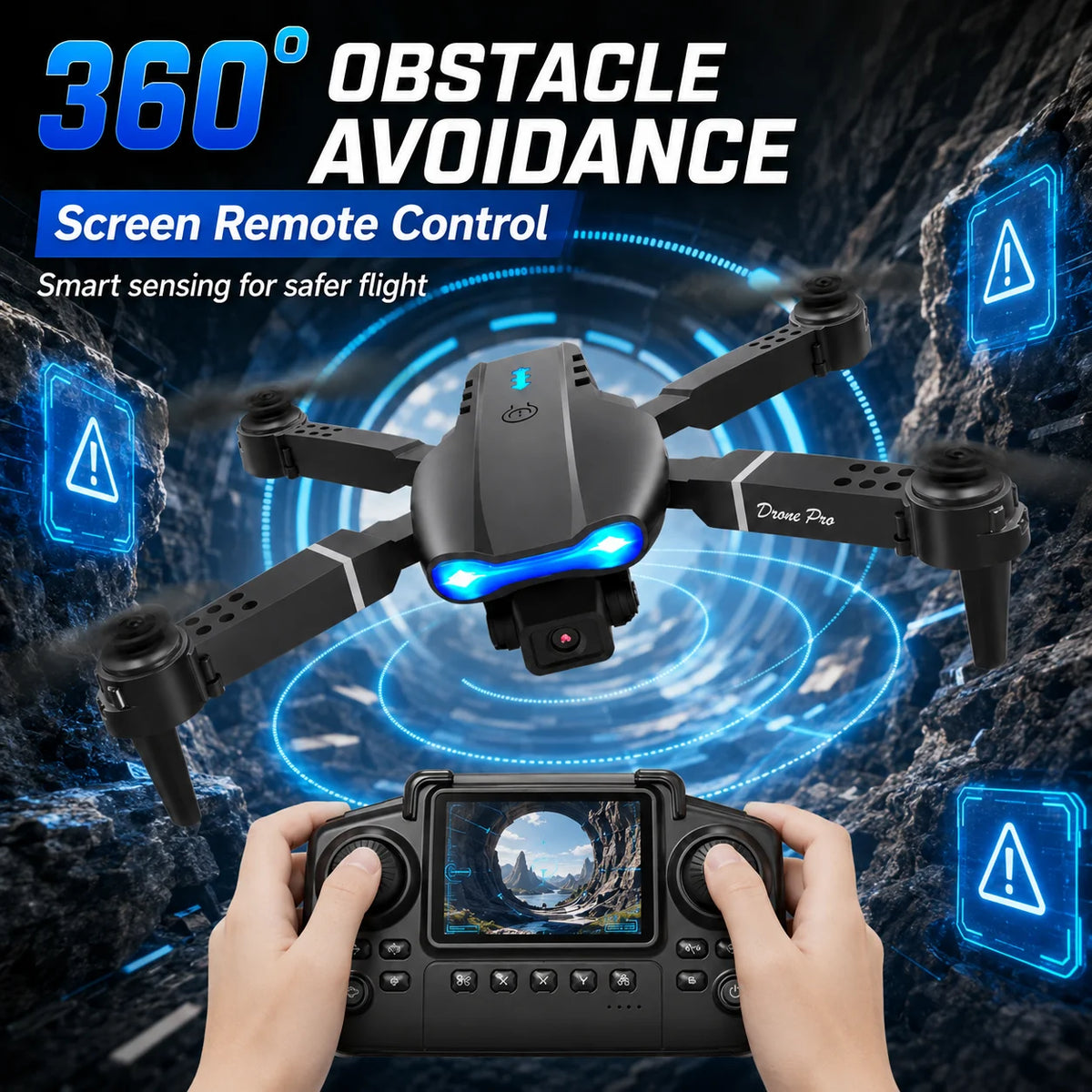 ZNLYRION Foldable 4K Dual Camera RC Drone With App Control
