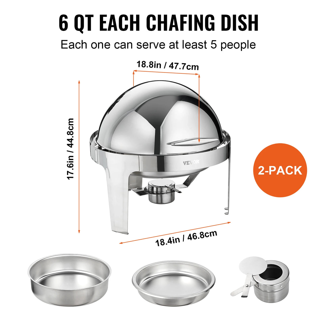 SucceBuy Stainless Steel Chafing Dish Buffet Set
