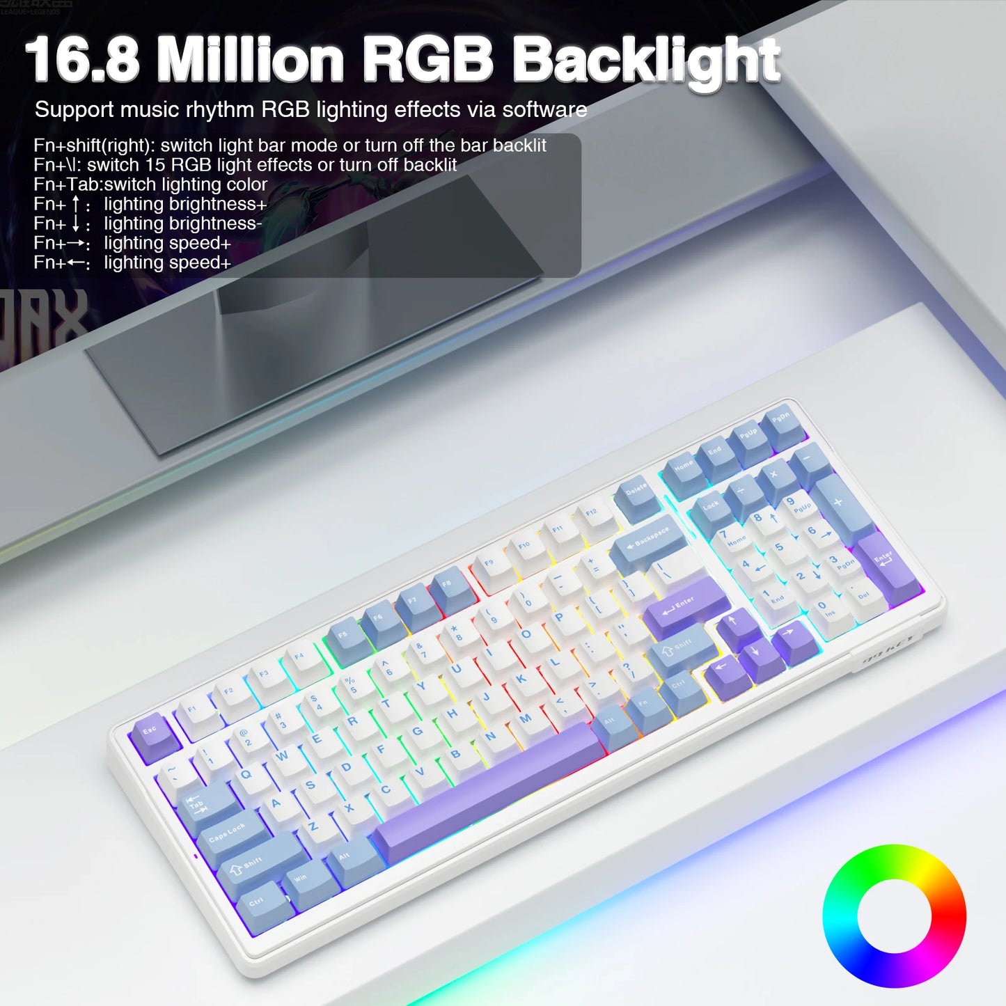 AULA F99 Wireless Mechanical Keyboard Tri Mode Hot Swappable