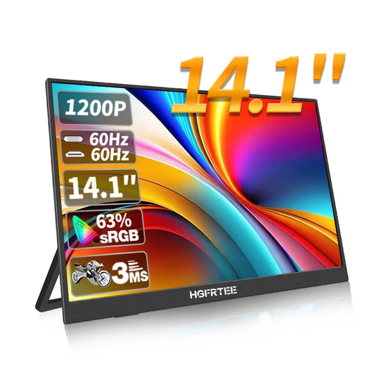 Hgfrtee Portable Monitor Ips Extended Display For Laptop