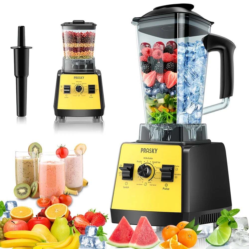 Prasky 2400W High Speed Blender And Grinder Combo