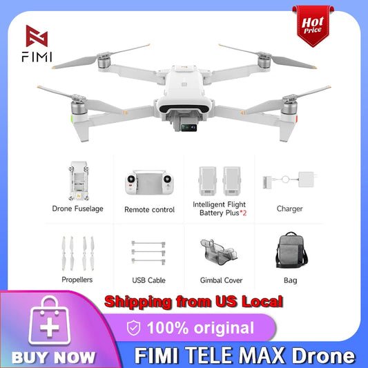 FIMI X8 Tele Max 4K Drone GPS Three Axis Gimbal