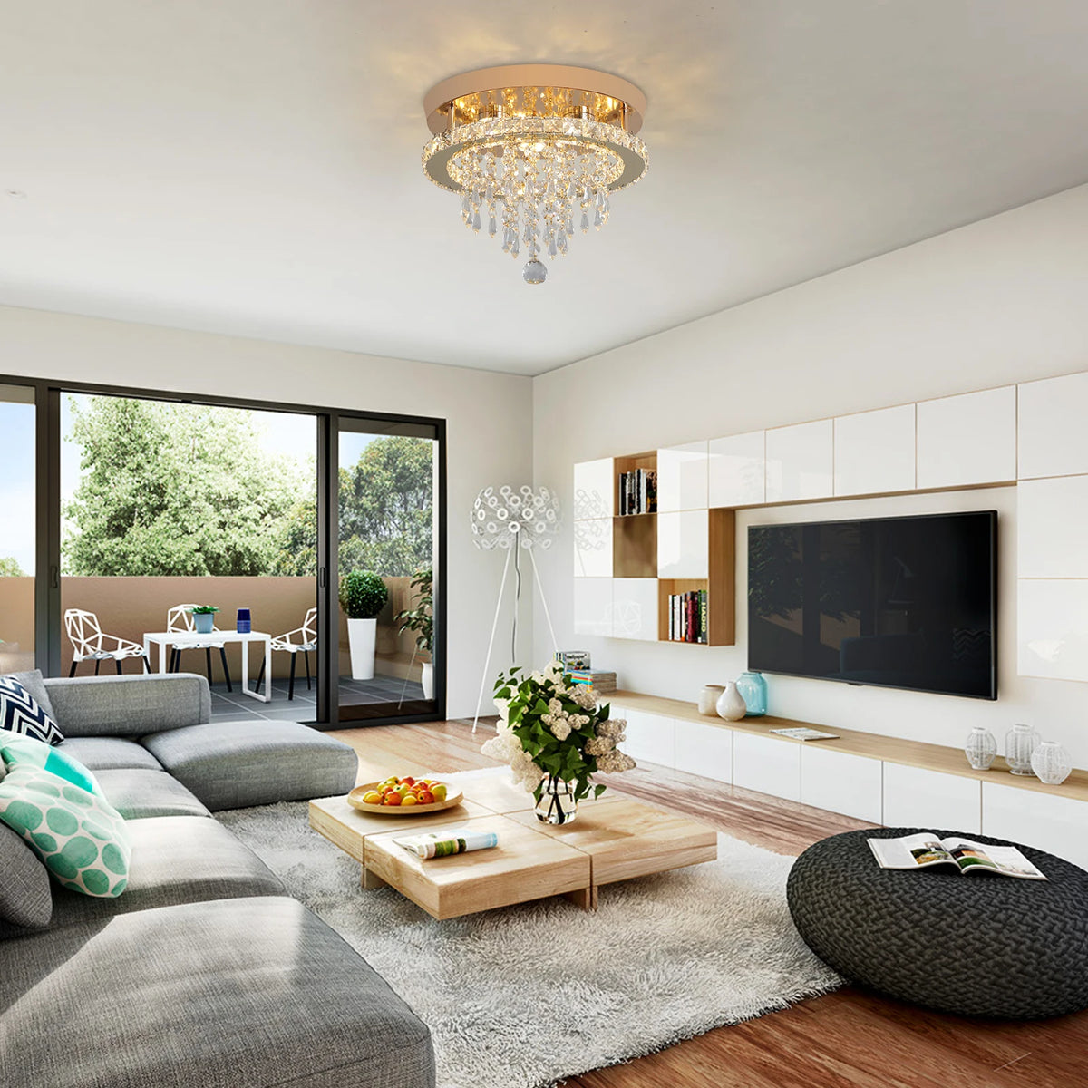 GreeLustr Luxury Crystal LED Ceiling Chandelier