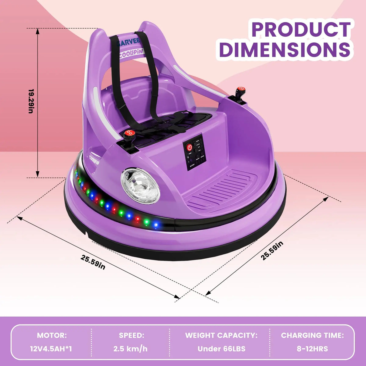 HiMiss Kids Electric Bumper Car Ride On Toy
