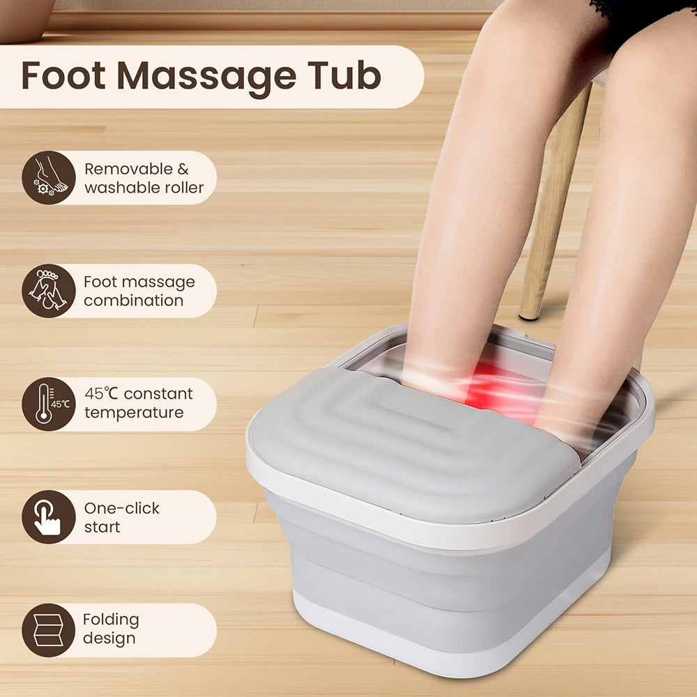 Foreverlily Portable Thermostatic Foldable Foot Massage Tub