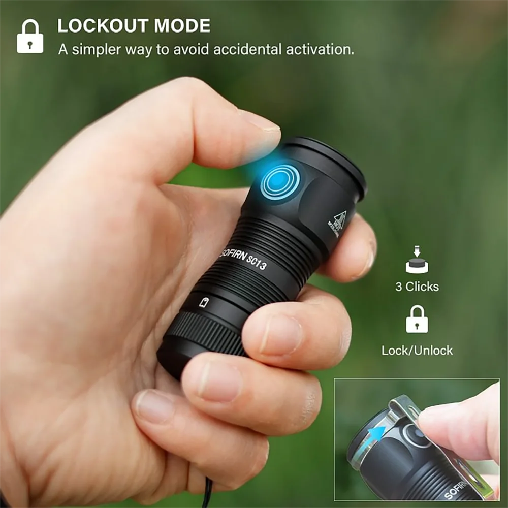 Sofirn SC13 Rechargeable LED Tactical Flashlight