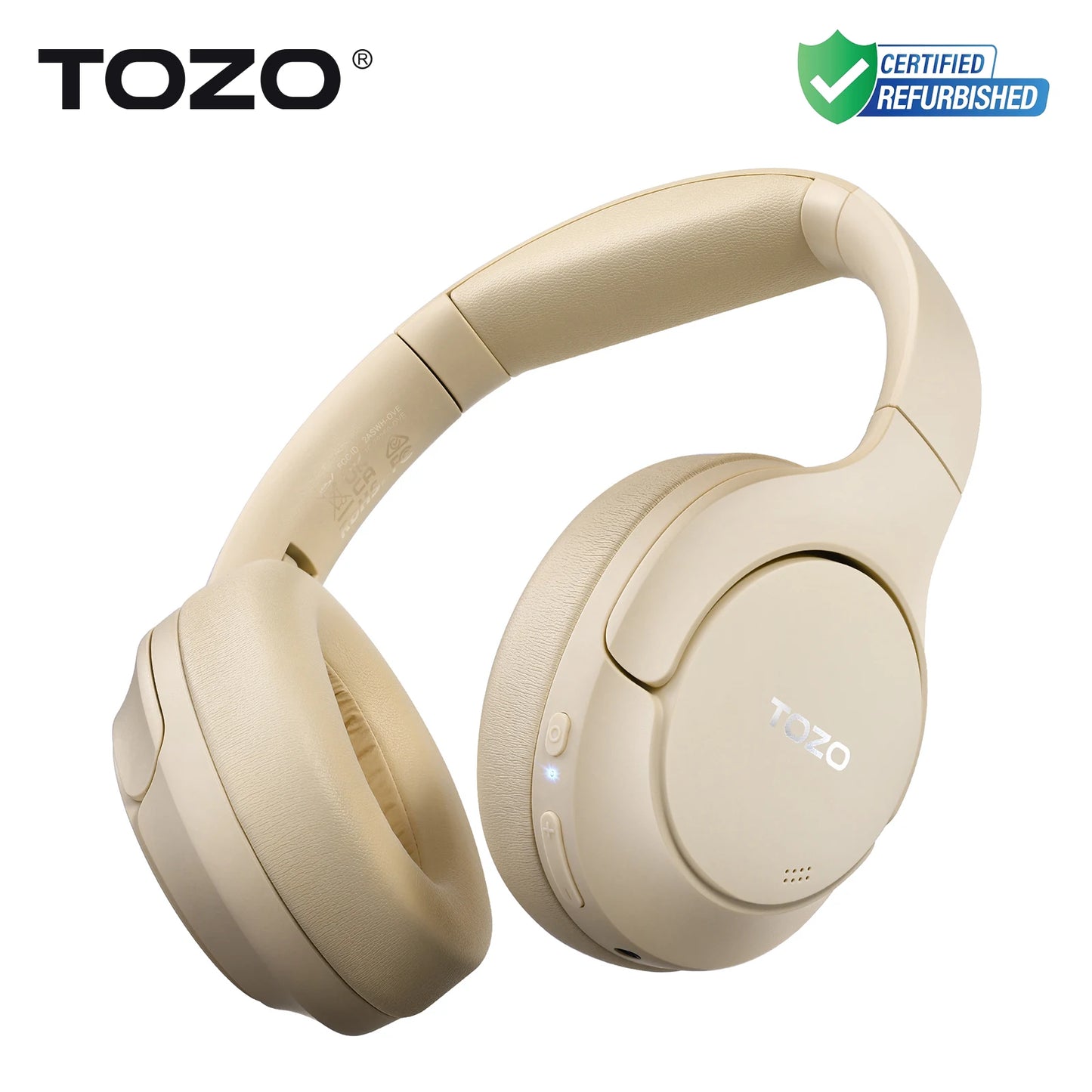 TOZO Hi Res Over Ear Headphones With Mic Hybrid ANC