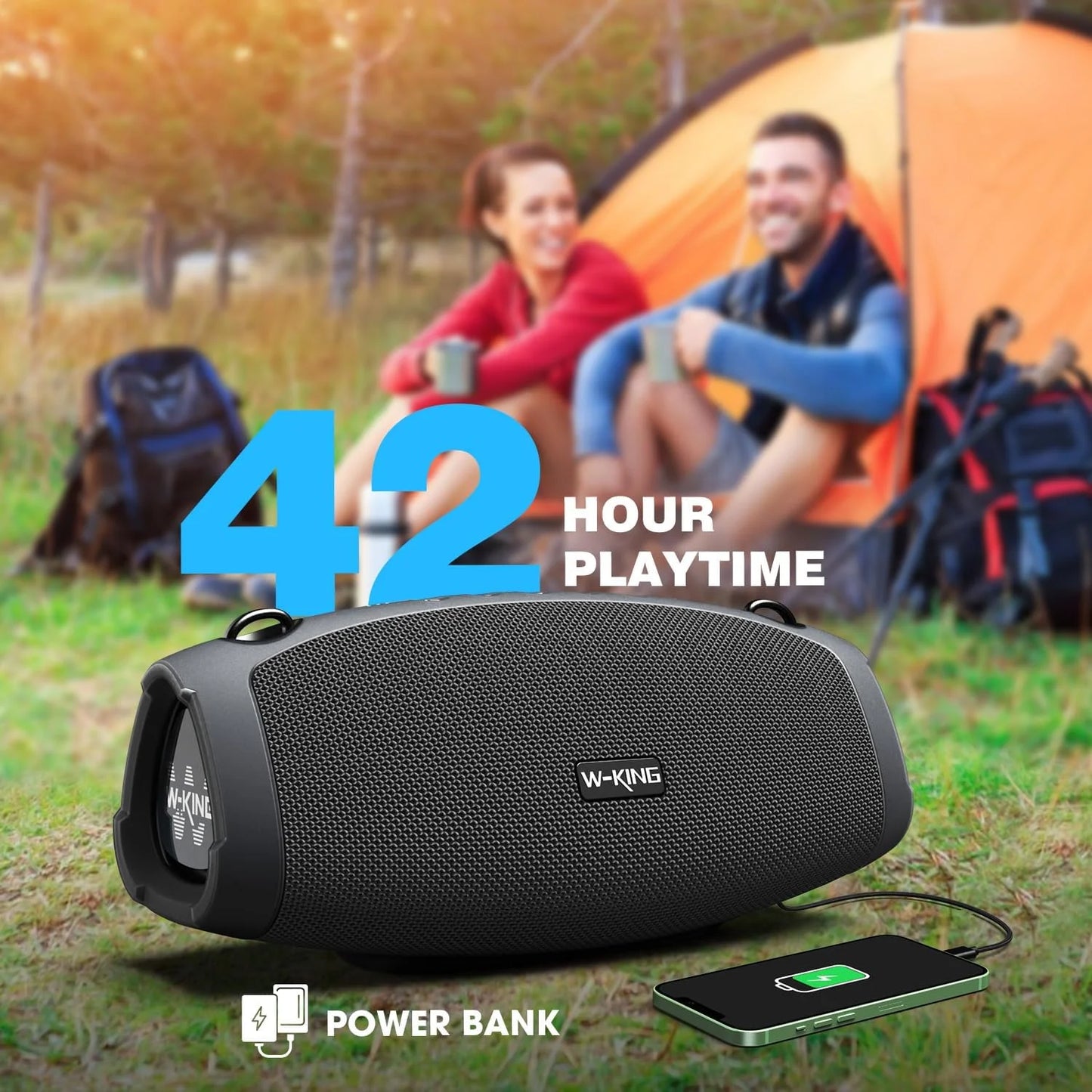 W-KING Portable Bluetooth Speaker Wireless Microphone 120W