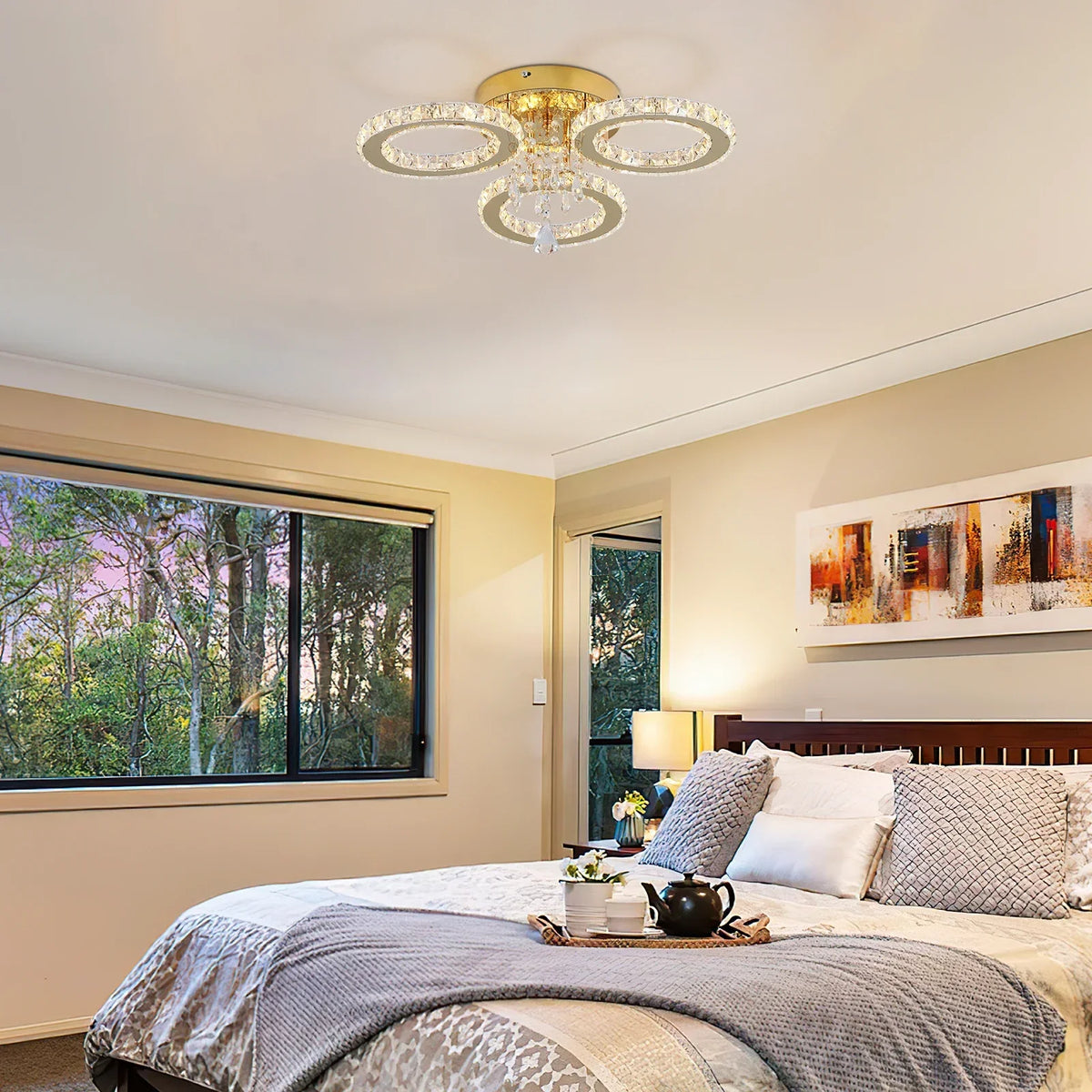 Vetrulus Modern LED Crystal Ceiling Chandelier
