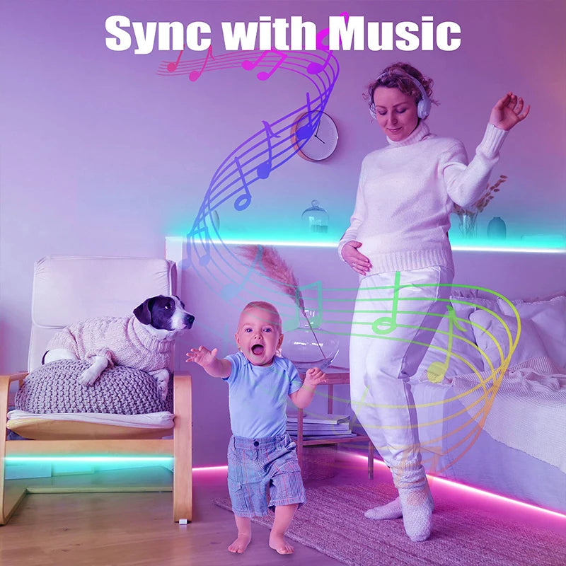 RGB LED Strip Lights 5050 With Bluetooth App Control