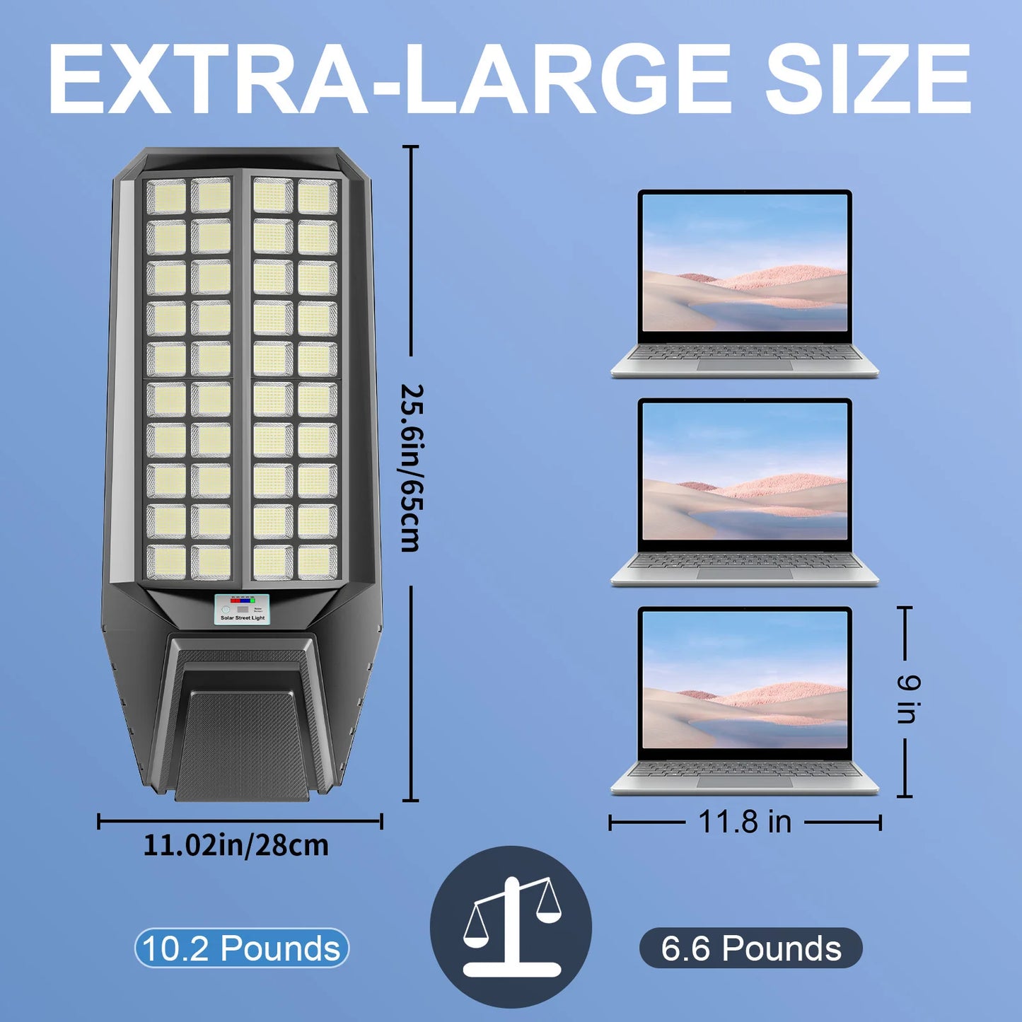 Outdoor 8000W Solar Street Light IP65 Motion Sensor