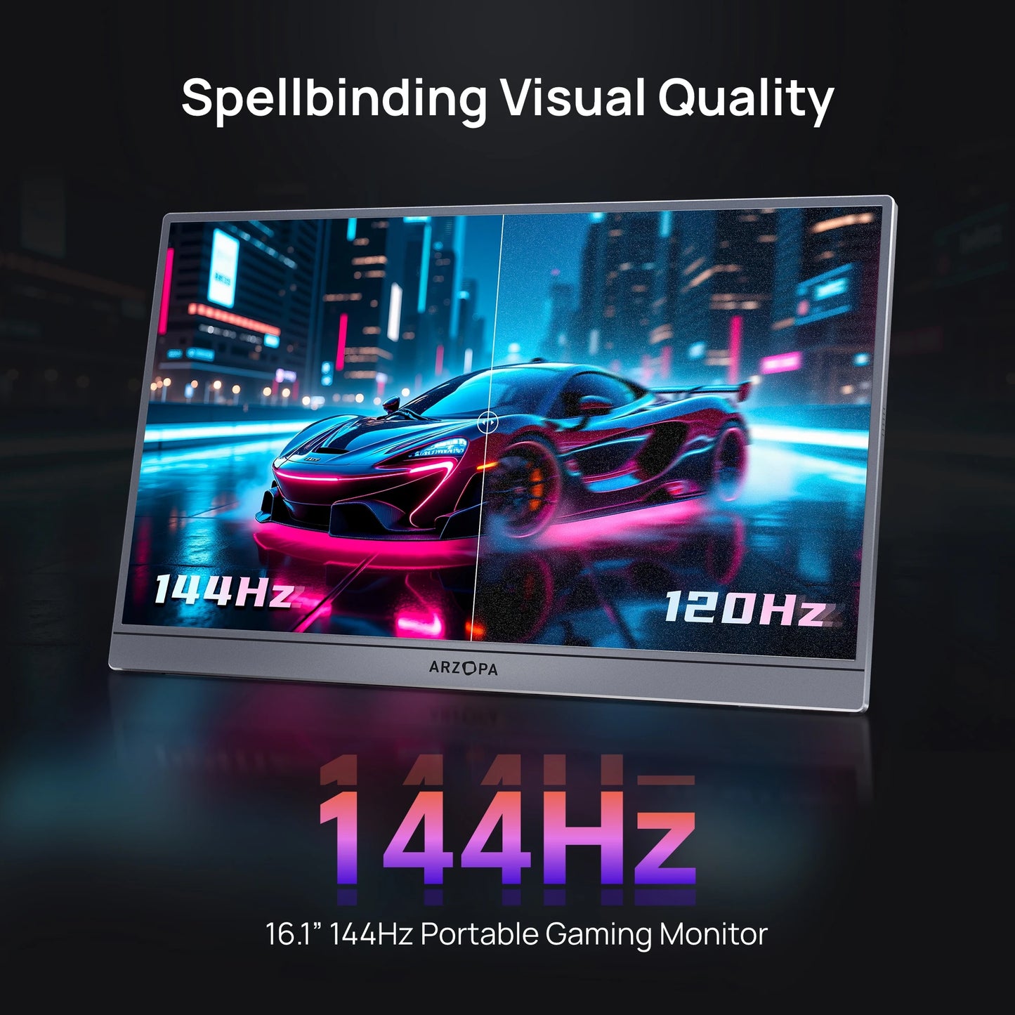 Arzopa 144Hz Portable Monitor 1080p 106 Percent SRGB