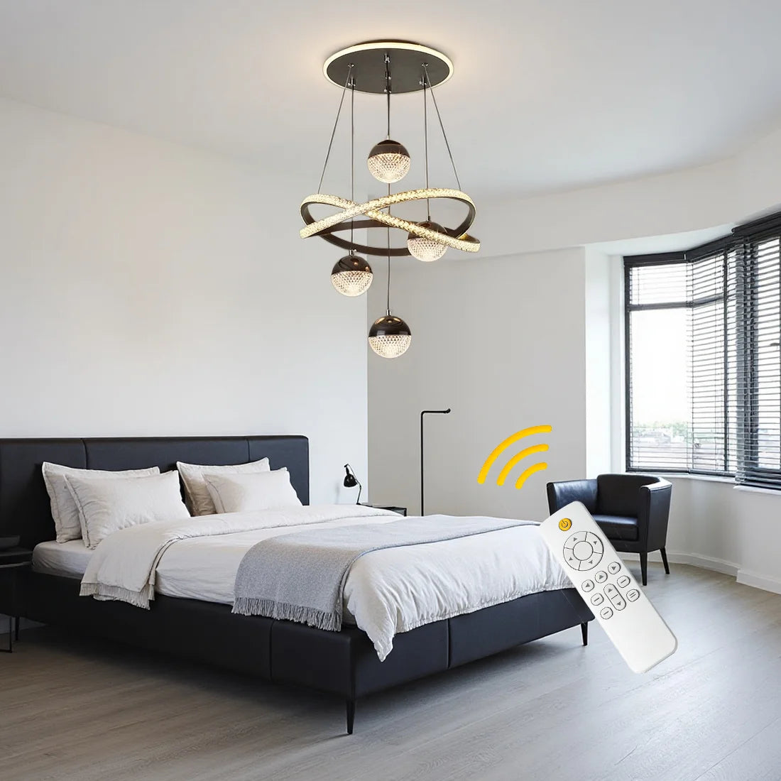 Modern LED Pendant Light With Spherical Heads