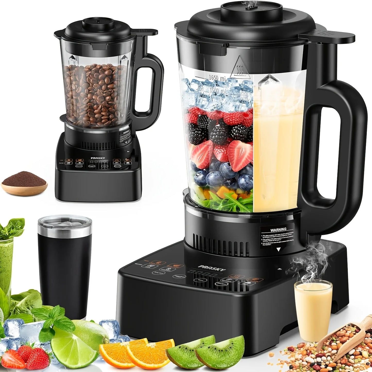 Prasky 2400W Heating Blender Auto Clean High Speed