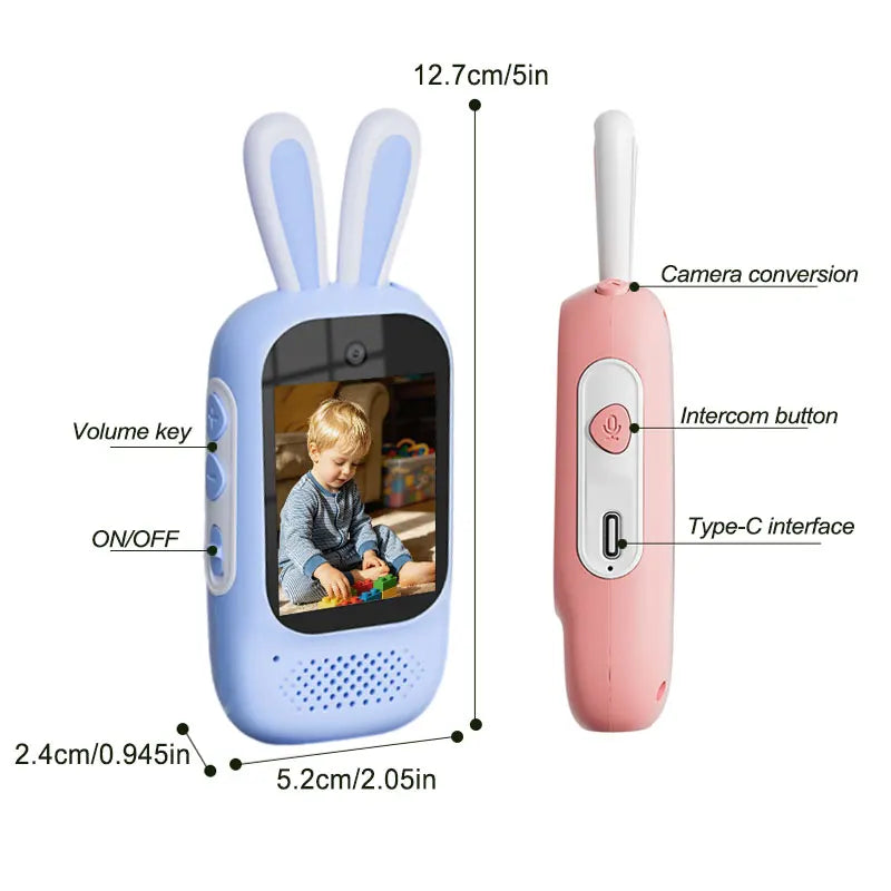 Rechargeable Kids Video Walkie Talkies Camping Set