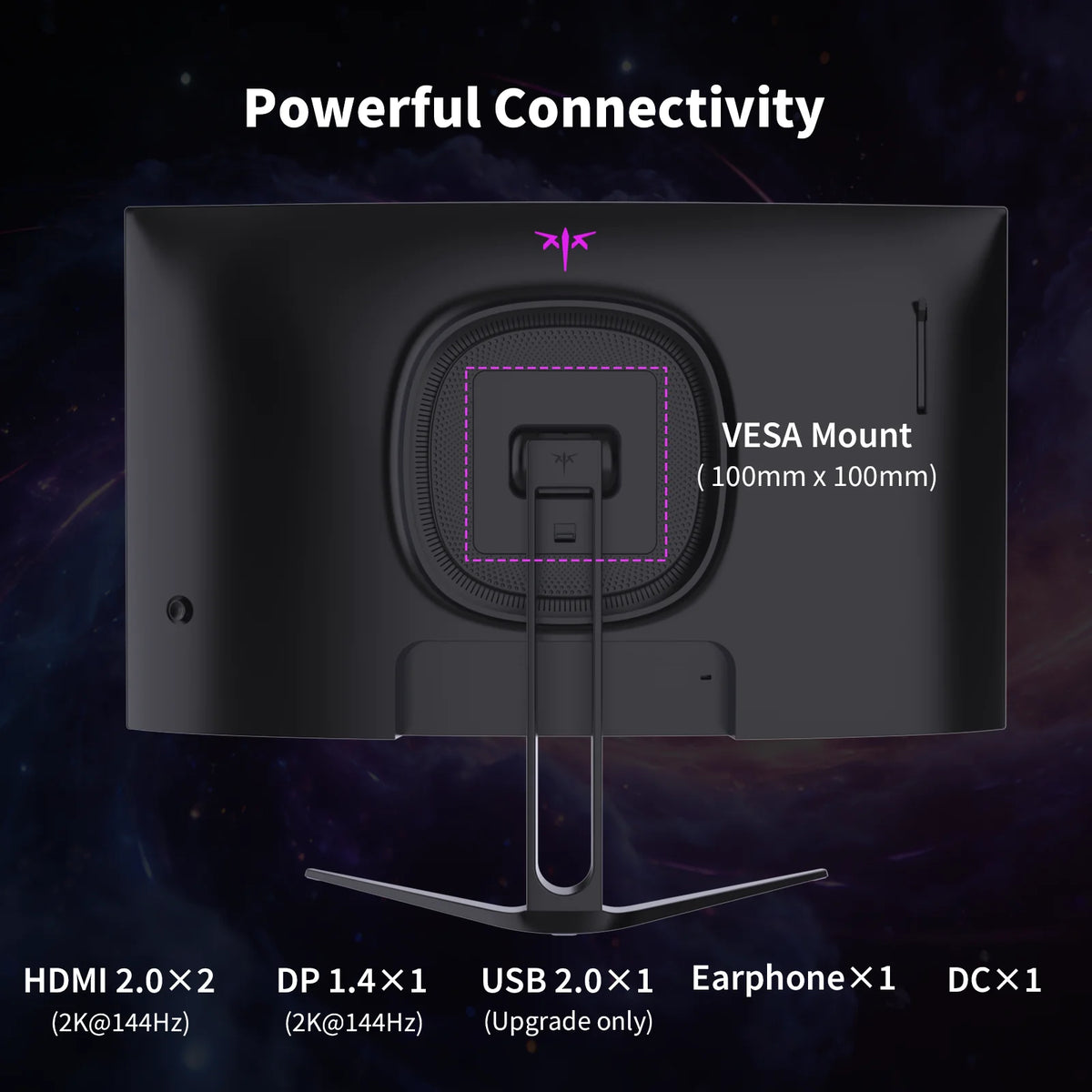 KTC Curved Gaming Monitor 1440P 144Hz HDR400