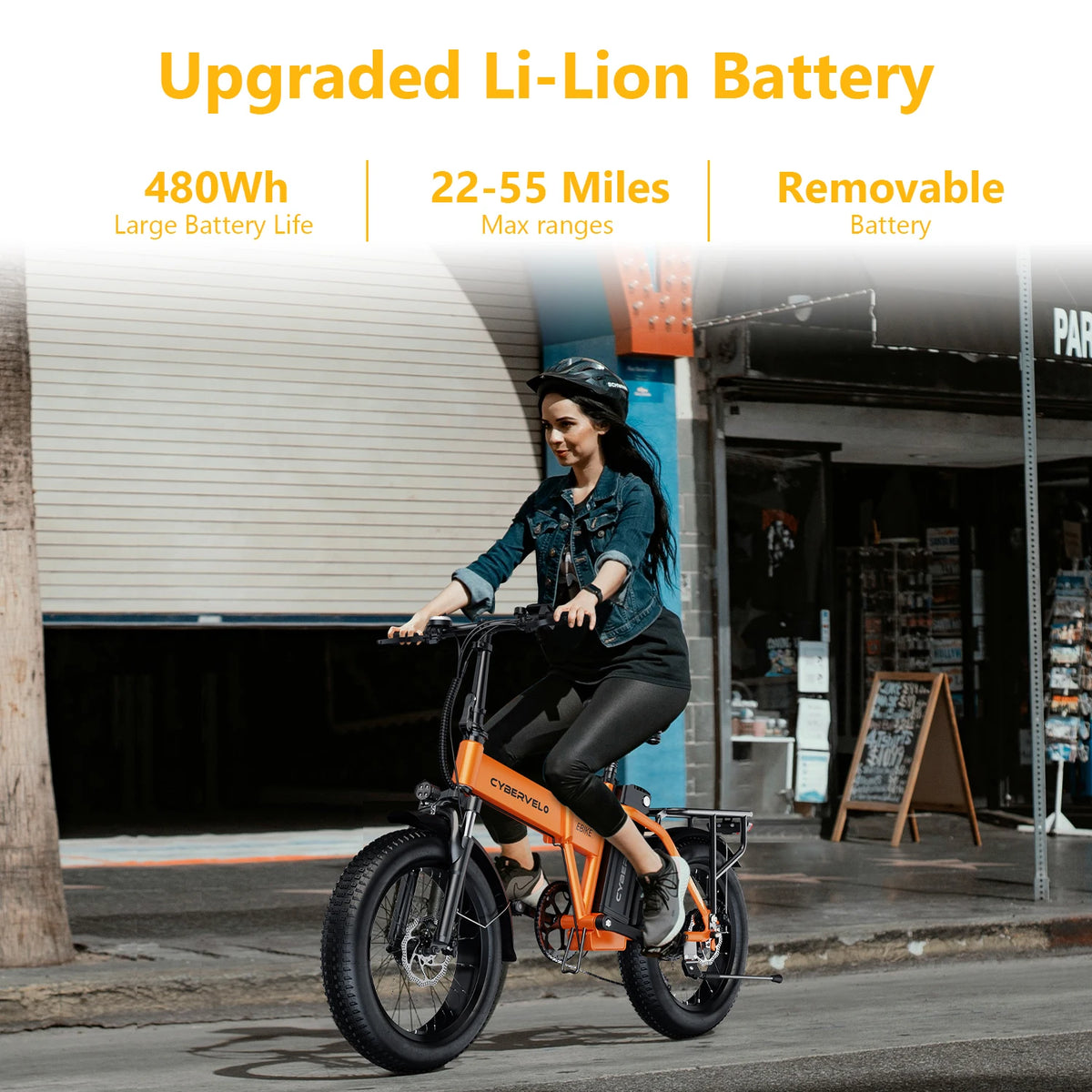 Cybervelo Folding Fat Tire Electric Bike