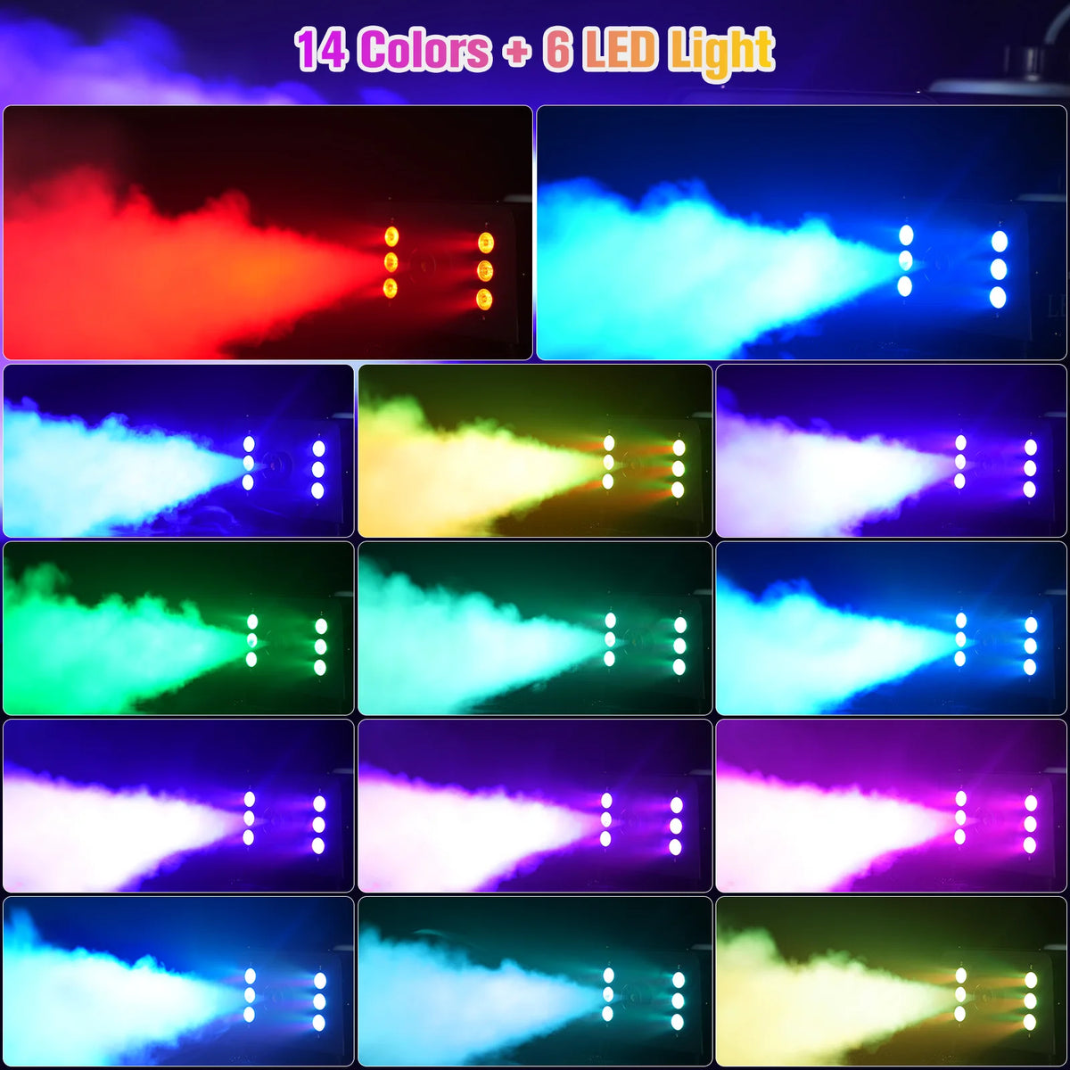 U'King RGB LED Fog Machine With Remote Control