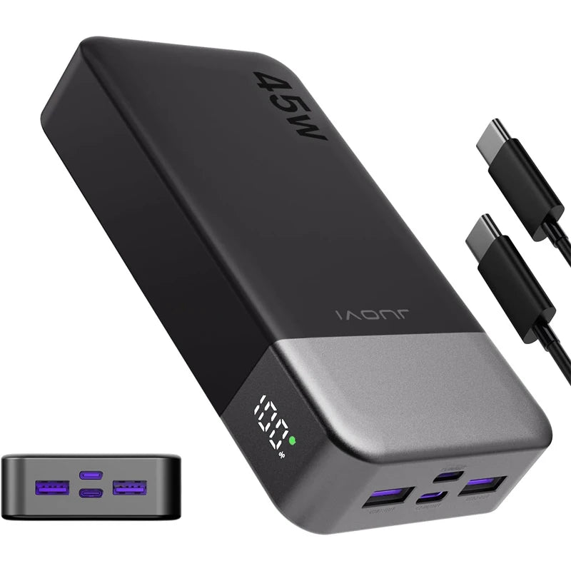 JUOVI 45W Fast Charging Power Bank With LED Display