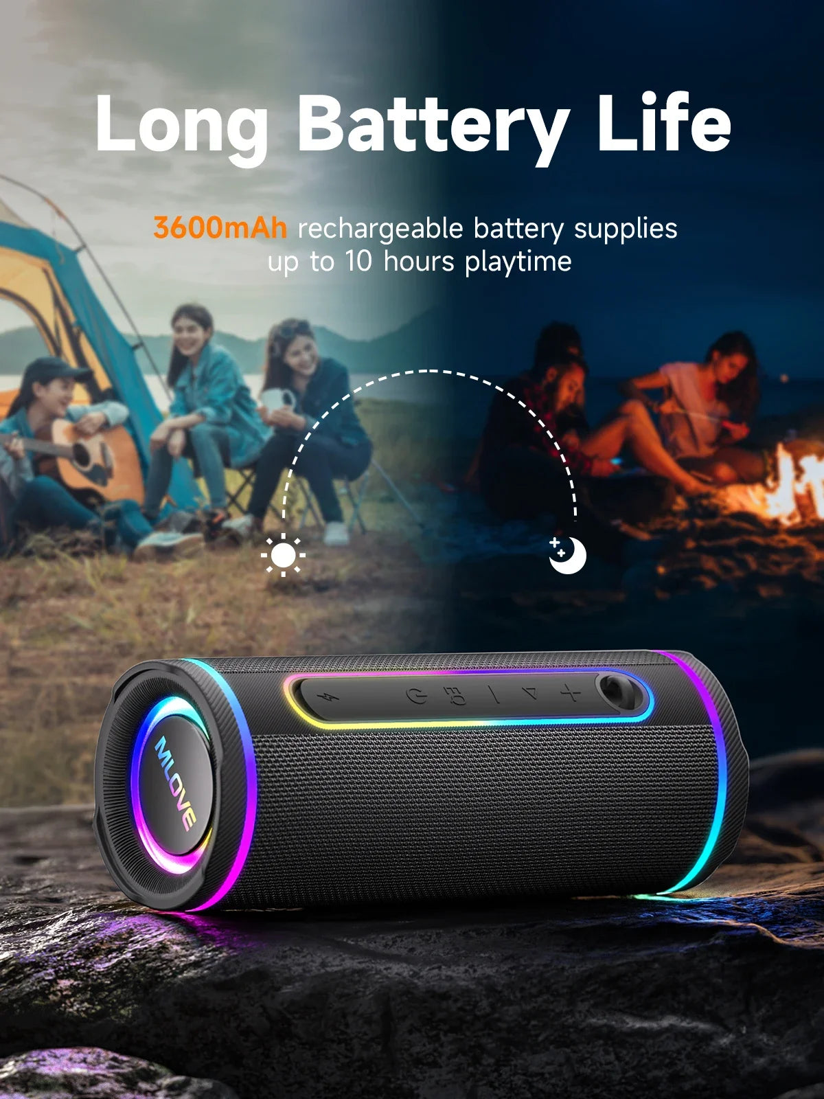 MLOVE E80 Portable Bluetooth Speaker With Dual Sound