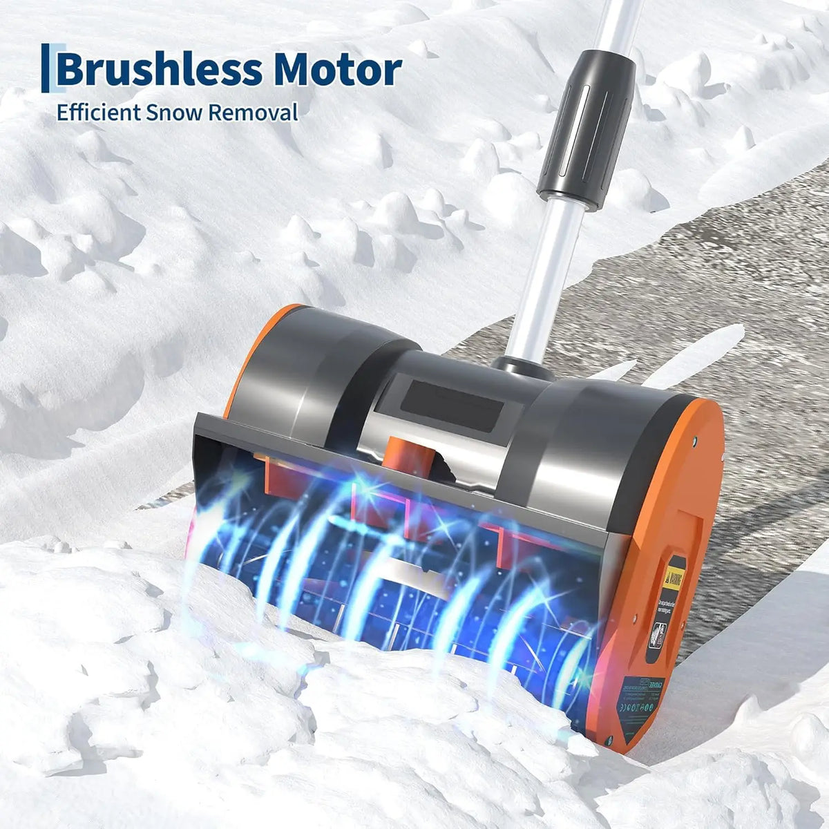 Brushless Cordless Electric Snow Shovel with Battery