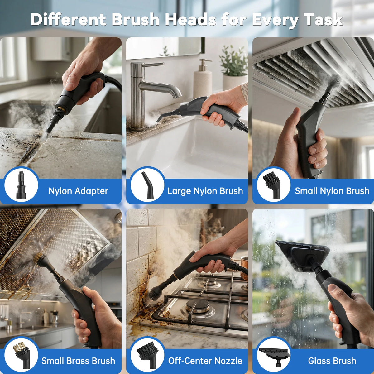 2500W Handheld Steam Cleaner With Accessories