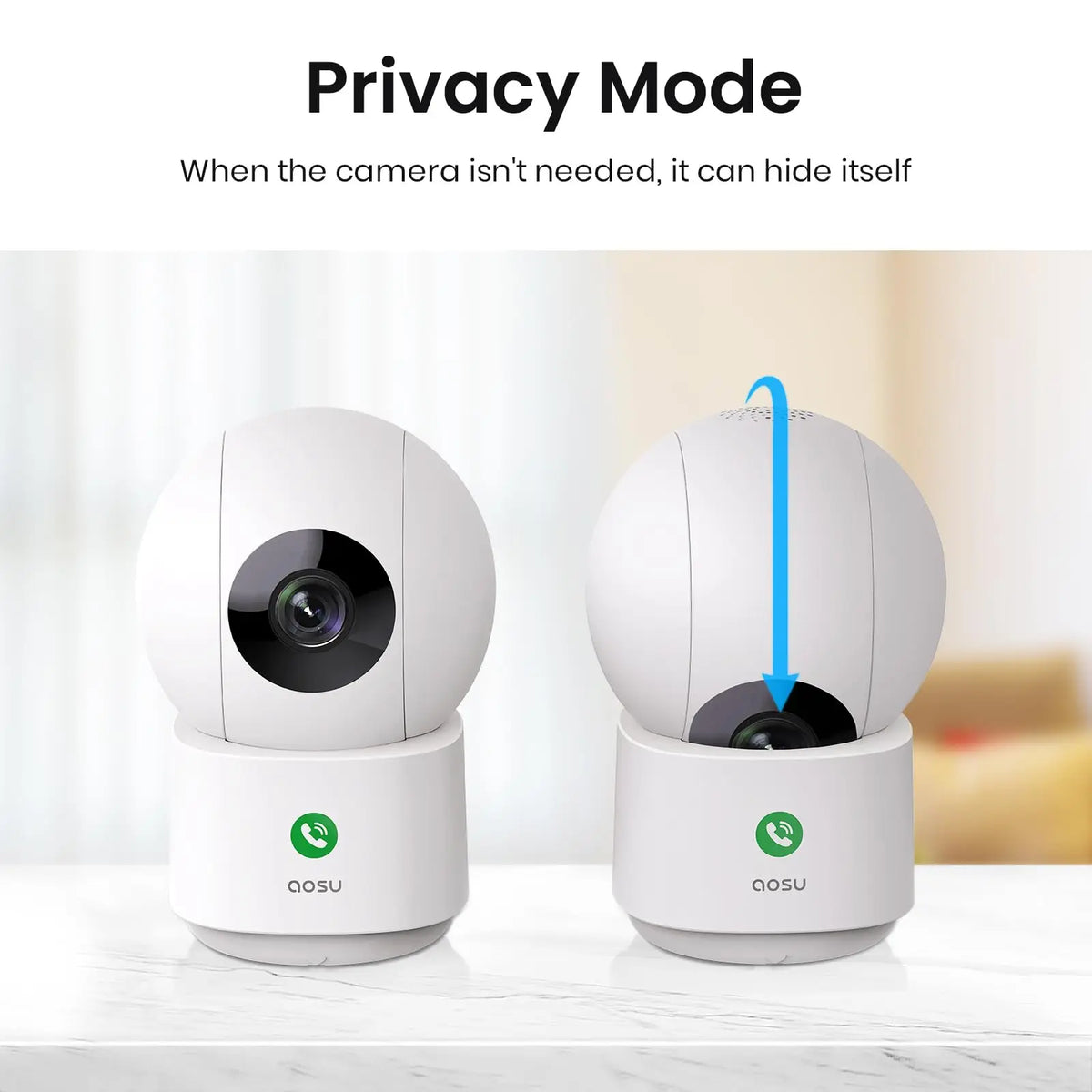 AOSU 3MP Indoor Wireless Baby Monitor Security Camera