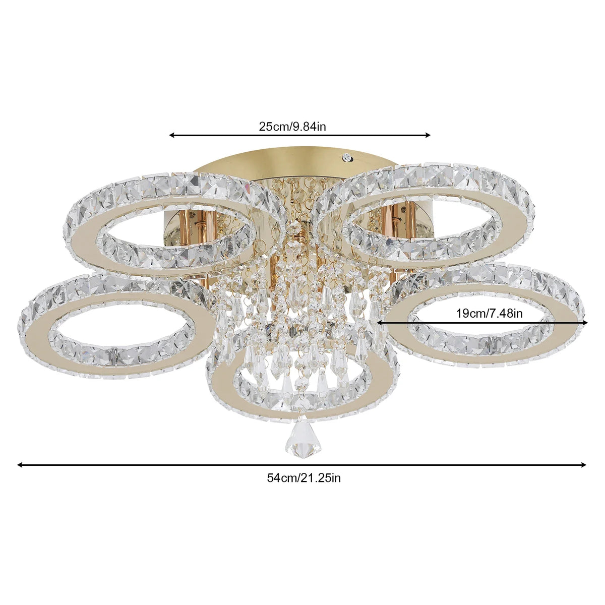 Vetrulus Modern LED Crystal Ceiling Chandelier