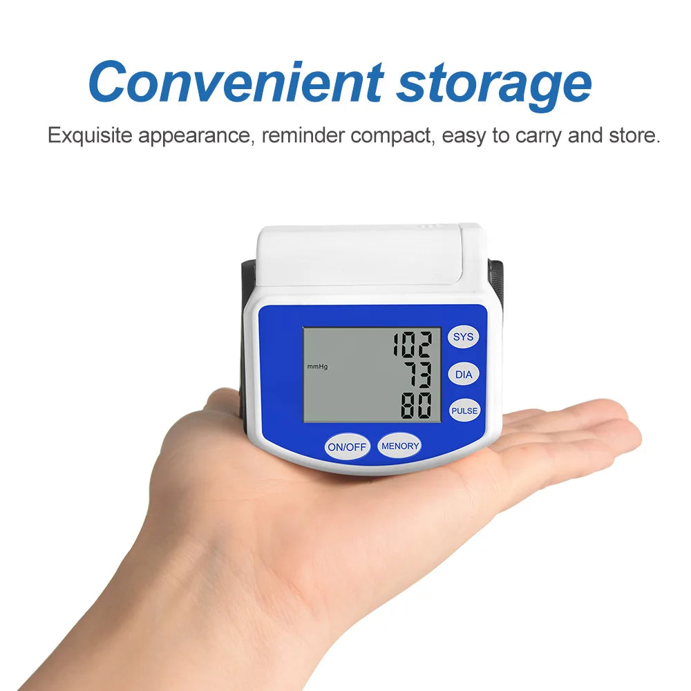 Rechargeable Wrist Blood Pressure Monitor For Home Use