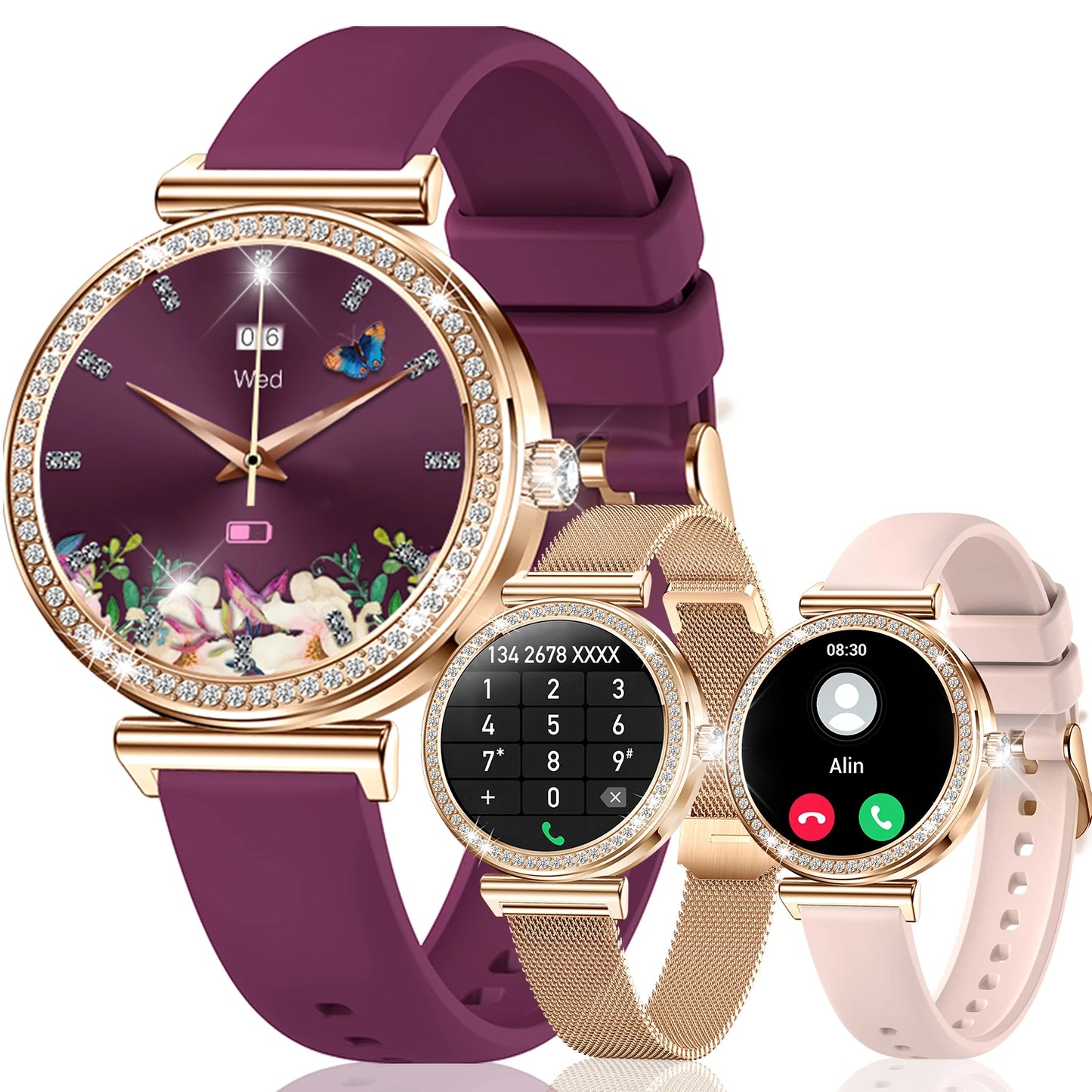 Women Smart Watch Wireless Calls Touchscreen iPhone Android