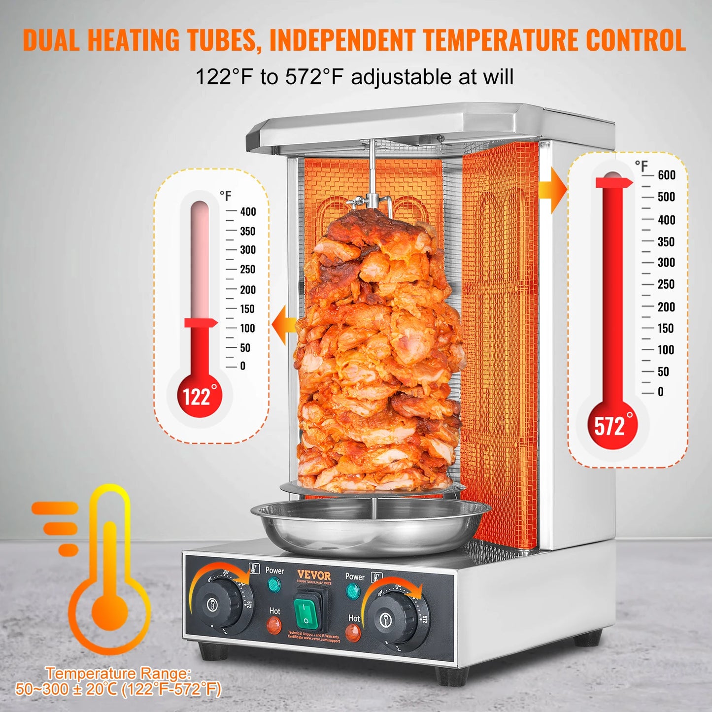 VEVOR Shawarma Grill Machine Doner Kebab Rotisserie