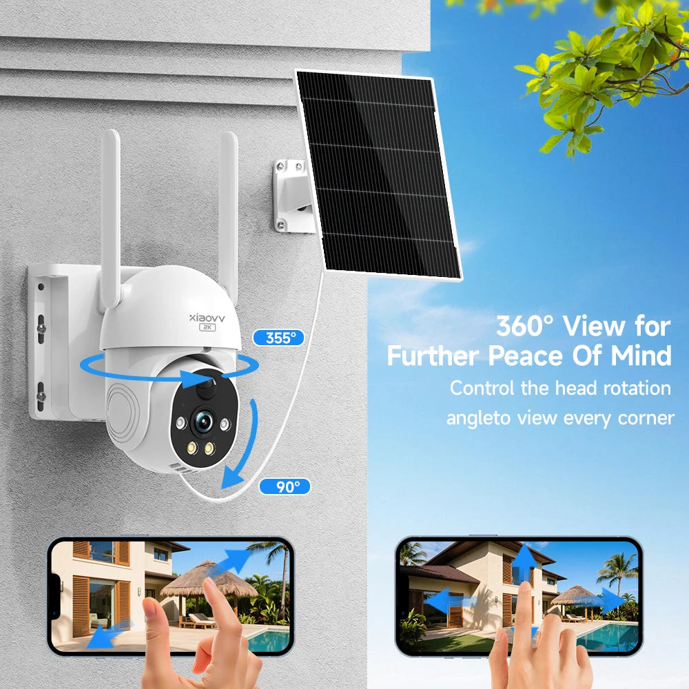 Xiao Vv 8MP 2K Solar Wireless PTZ CCTV Camera